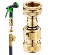 Générique Raccord Rapide à Tuyau d'arrosage,Embout en Laiton Massif 19 mm | Kit Complet de raccords Rapides pour Tuyau d'arrosage,Robinets, pulvérisateurs manuels, arroseurs à Gazon, jardiniers