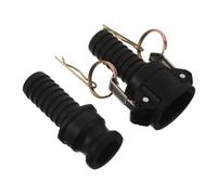 Générique Raccord Rapide PP Mâle et Femelle Noir Verrouillage à Clip pour Tuyaux de Jardin, Matériau Plastique et Métal, pour Irrigation de Jardin et Hydroponie DIY