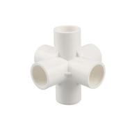 Générique Raccords de tuyauterie en PVC Blanc 20-32 mm Droit/coude/té/Croix | Joints d'adaptateur d'eau 3 à 6 voies(Orange,I.D 25mm)
