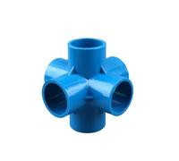 Générique Raccords de tuyauterie en PVC Bleu 20-32 mm Droit/coude/té/Croix | Joints d'adaptateur de conduite d'eau à 3-6 voies(Orange,I.D 25mm)