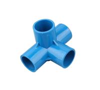 Générique Raccords de tuyauterie en PVC Bleu 20-32 mm Droit/coude/té/Croix | Joints d'adaptateur de conduite d'eau à 3-6 voies(PURPLE,I.D 25mm)