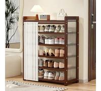 Générique Rangement Chaussure Verticale avec Rideau Latéral, Etagere Chaussures for Étagères Autoportantes