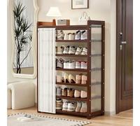 Générique Rangement Chaussure Verticale avec Rideau Latéral, Etagere Chaussures for Étagères Autoportantes