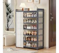 Générique Rangement Chaussure Verticale avec Rideau Latéral, Etagere Chaussures for Étagères Autoportantes