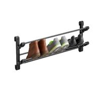 Générique Rangement Chaussures Mur | Étagère Étroite à 2 Niveaux Superposés - Support Mural pour Chaussures Pliable - pour : Sneakers, Couloir, Entrée, Garde-Robe, Salle De Bain, Dortoir, Maison