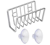 Générique Rangement Evier Cuisine - Porte Eponge Evier en Acier Inoxydable - Étanche Rangement Support pour Éponges, Brosser, Torchon, Cuisine, Salle De Bain