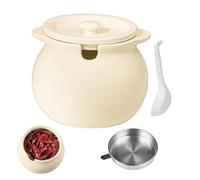 Générique Récipient à Graisse de Bacon Pot En Céramique Pour Huile 1500 ml | Récipient Pour Graisse De Cuisson Avec Spatule À Tamis Pour la Cuisine la Cuisson la Pâtisserie le Petit-déjeuner et