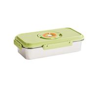 Générique Récipient rectangulaire de stockage des aliments en acier inoxydable avec couvercle verrouillable, détail d ' aération, organisateur de réfrigérateur pour la préparation des repas