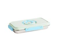 Générique Récipient rectangulaire de stockage des aliments en acier inoxydable avec couvercle verrouillable, détail d ' aération, organisateur de réfrigérateur pour la préparation des repas