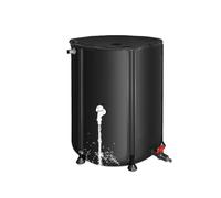Générique Récupérateur d'eau de Pluie Pliable avec Support et Robinet. Kit de récupération d'eau de Pluie pour Jardin, Gain de Place et Stockage Facile. Réservoir d'eau de Pluie Pliable avec vanne de