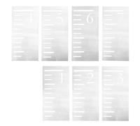 Générique Règle Flexible de Pet Croissance et Plastique Gabarit Blanc de Bords Lisses Précis, 7 Pièces pour Garçon Filles pour Décoration Murale et Design DIY