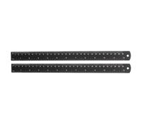 Générique Règle multifonctionnelle 30 cm 2pcs en métal noir, marquage précis, structure stable, pour dessin et travail du bois, usage professionnel et étudiants