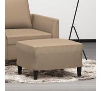 Générique Repose-Pied Cappuccino 60x50x41 cm en Similicuir, Tabouret Design Compact et Stable avec Cadre en contreplaqué, Facile à Nettoyer, idéal pour Reposer Vos Pieds ou comme siège