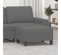 Générique Repose-Pied Gris foncé 70x55x41 cm, Tabouret Confortable en Tissu Microfibre Résistant aux Taches, Cadre en Contreplaqué Robuste, Idéal pour Reposer Les Pieds ou Siège