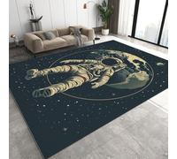 Générique Rétro Astronaute Ciel étoilé Tapis Cuisine 120x180cm Enfants Individualité Antidérapant Poils Bas Moquettes Sol Décoration Durable Doux Machine Lavable Grand Tapis pour Chambre Salon 16y45