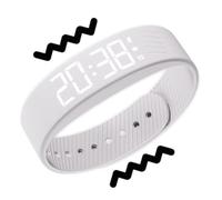 Générique Réveil Au Poignet Vibrant - Bracelet D'alarme Silencieux 4,72-7,48 Pouces, Réveil Vibrant À Affichage LED Silencieux Etanche, pour Adultes Adolescents Gros Dormeurs Bureau Chambre Sommeil