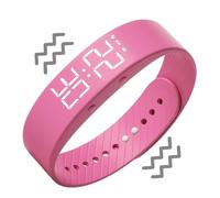 Générique Réveil Connecté - Bracelet en Silicone Rechargeable Rappel Silencieux,pour Dormeurs Lourds, Réveil Silencieux | pour Femme Adulte Étudiant Voyage Chambre Dodo Bibliothèque