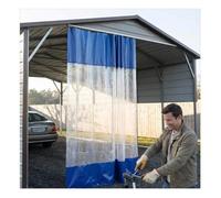 Générique Rideau extérieur en Vinyle imperméable pour Patio - Panneau de séparation Transparent pour pergola, Porche et Aire de Lavage - Moustiquaire de Porte résistante aux intempéries (4,5 x 2,2 m)