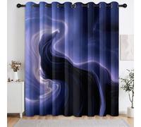 Générique Rideau Marbre Moderne 117L x 138H cm, Lot de 2 Rideaux Oeillets | Rideaux Art Fluide Abstrait Lignes Ondulées, Rideau Anti Froid et Chaleur, Doux et Protection Intimité pour Salon Chambre
