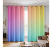 Générique Rideau Occultant Dégradé 160x240 Lot de 2, Décoration | Motif Pastel Ombré, Thermique Isolant, à Oeillets, Rideaux Fenetre, Salon Chambre