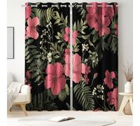 Générique Rideaux Exotique Floral Salon 132 x 242 cm Lot de 2 Pas
