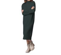 Générique Robe Pull en à col roulé, Manches Longues, Coupe Ample et décontractée, Couleur Unie, Style Tunique, idéale pour l'automne et l'hiver. Tenue Confortable et élégante. (Dark Gray, XXL)