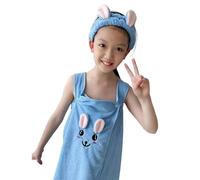 Générique Robe Serviette de Bain en Polyester, avec Couvre-tête, Tissu à séchage Rapide pour Jeux d ' Eau