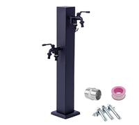 Générique Robinet d'arrosage de Jardin avec Support de Tuyau, Colonne d'eau en Acier Inoxydable, Robinet à Double Sortie, borne d'incendie décorative extérieure pour Installation au Sol (15