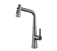 Générique Robinets de Cuisine avec Douchette Extractible Bec Pivotant à 360° Et 2 Modes de Jet Couleur Grise