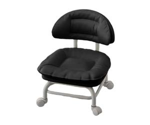 Générique Rolling Stool with Back, Compact Armless, Mini Chair with Casters | 20x13.78in Rolling Low Stool with Padded Seat for Home Office Studio Library Shop Workshop Cleaning