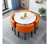 Générique Rond Carré Ensemble De Table à Manger avec des Chaises Table De ConféRence Moderne Et 4 Chaises Table De RéCeption Et Combinaison De Chaises pour Salle à Manger,G,80cm/31.5in