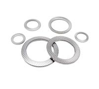 Générique Rondelle de blocage crantée à ressort à disque en acier inoxydable M8 A2-70 304, joint élastique moleté(50pcs M5)