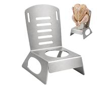 Générique Rôtissoire Vertica Bière, Bac d'Égouttement Acier 304 | Trône Premium Acier Inoxydable 304, Bac Intégré Récupère Jus, Compatible Lave-Vaisselle, Base Stable pour Barbecue et Four