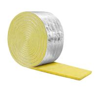 Générique Rouleau de Laine de Verre Isolante en Feutre pour l'absorption du Son et la Conservation de la Chaleur, Feuille d'aluminium, Bande de Feutre de Laine de Verre, Rouleau de Feutre, 10 m/20m