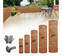 Générique Rouleaux De Clôture en Roseau Brise-Vue en Roseau 50cm 60cm 70cm 80cm 100cm Hauteur Clôture Décorative pour Terrasse Carport Pergola Barriere Jardin Exterieur Paravent Balcon