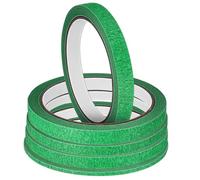 Générique Ruban Adhésif D'artiste Adhérence et Applications Polyvalentes 6 Rouleaux en Papier Crêpe Vert pour Bricolage et Manucure DIY