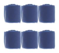 Générique Ruban de Mousseline Effiloché Fait Main, Ruban Bouquet de Fleurs, Bleu, 4cm, 5 Yards, 6 Rouleaux, pour Emballage Présent et Mariages
