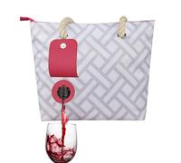 Générique Sac à Vin - Pochette De Course Isotherme Portable avec Robinet | | Sacoche en Tissu Oxford, Cabas Anti-Éclaboussures pour Plage Camping Pique-Nique Concerts