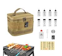 Générique Sac de kit d’épices de Voyage | Coffret d’assaisonnement | Bouteilles d'épices 14 pièces, Organisateur d'épices, conteneurs avec Sac de Rangement
