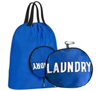 Générique Sac de pour linge sale avec poignées 48x51cm imperméable pliable | avec fermeture à cordon, sac à linge sale pour la gym, le fitness, la plage, le camping et l'