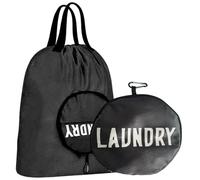 Générique Sac de pour linge sale avec poignées 48x51cm imperméable pliable | avec fermeture à cordon, sac à linge sale pour la gym, le fitness, la plage, le camping et l'