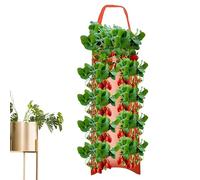 Générique Sac Fraise, Sacs De Plantation Fraises Respirante Suspension Verticale avec 4/6/8/10 Trous, Sac De Culture Potager, Sacs plantess en Tissu, Réutilisable pour Fraises, Légumes, Fleurs
