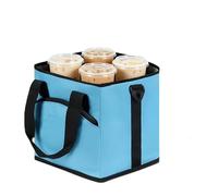 Générique Sac Porte-Boissons Sac Isotherme Format Familial 4 Compartiments | Porte-boissons avec poignée pour vacances pique-nique camping sports extérieurs bureau appartement jardin barbecue