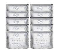 Générique Sacs De Grillade en Aluminium,10 Pièces Récipients De Stockage Alimentaire,Contenants Réutilisables Étanches Autoportants avec Fermeture Zip et Étiquette,pour Cuisine Réfrigérateur Fruits
