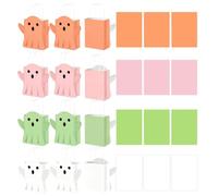 Générique Sacs Halloween 12 Totes Fantôme En Réutilisables | Avec Poignée 21 x 16 x 8 cm Sac À Bonbons Fantôme Halloween Pour Biscuits Snacks Stockage Décoration Fête Maison Et Salle De