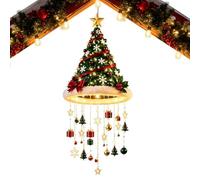 Générique Santa Hat Pendant Light, Warm White LED Christmas Hanging Light | Festive Ceiling Christmas Decoration, Indoor & Outdoor Holiday Lighting For Porch, Patio, Party Ceiling Decor