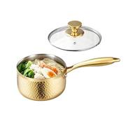 Générique Sauce Pan - Stainless Steel Cookware 16cm Handle Small Cooking Pot Lid | Durable Kitchen Cooking Vessel For Home Restaurant Outdoor Backyard Camping Picnic