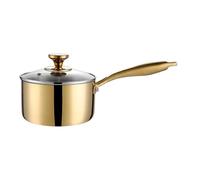 Générique Sauce Pan - Stainless Steel Cookware 16cm Handle Small Cooking Pot Lid | Durable Kitchen Cooking Vessel For Home Restaurant Outdoor Backyard Camping Picnic