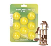 Générique Scent Balls - Odor Eliminator for Home Use | Natural Pet Material with Long Lasting Lemon Fragrance, 8 Piece Air Freshener Set, Closet Wardrobe, Carpets, Furniture, Bathroom