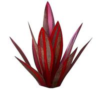 Générique Sculpture Rustique de Tequila Rouge 65 cm, Statue décorative en métal représentant Une Plante d'agave, à Monter soi-même, avec Socle Robuste, pour terrasse ou Patio extérieur.